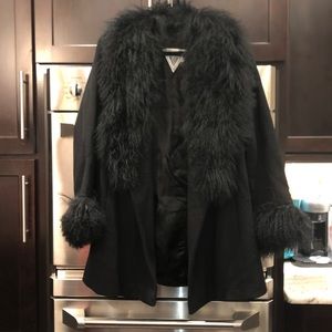 mongolian fur trim jacket
